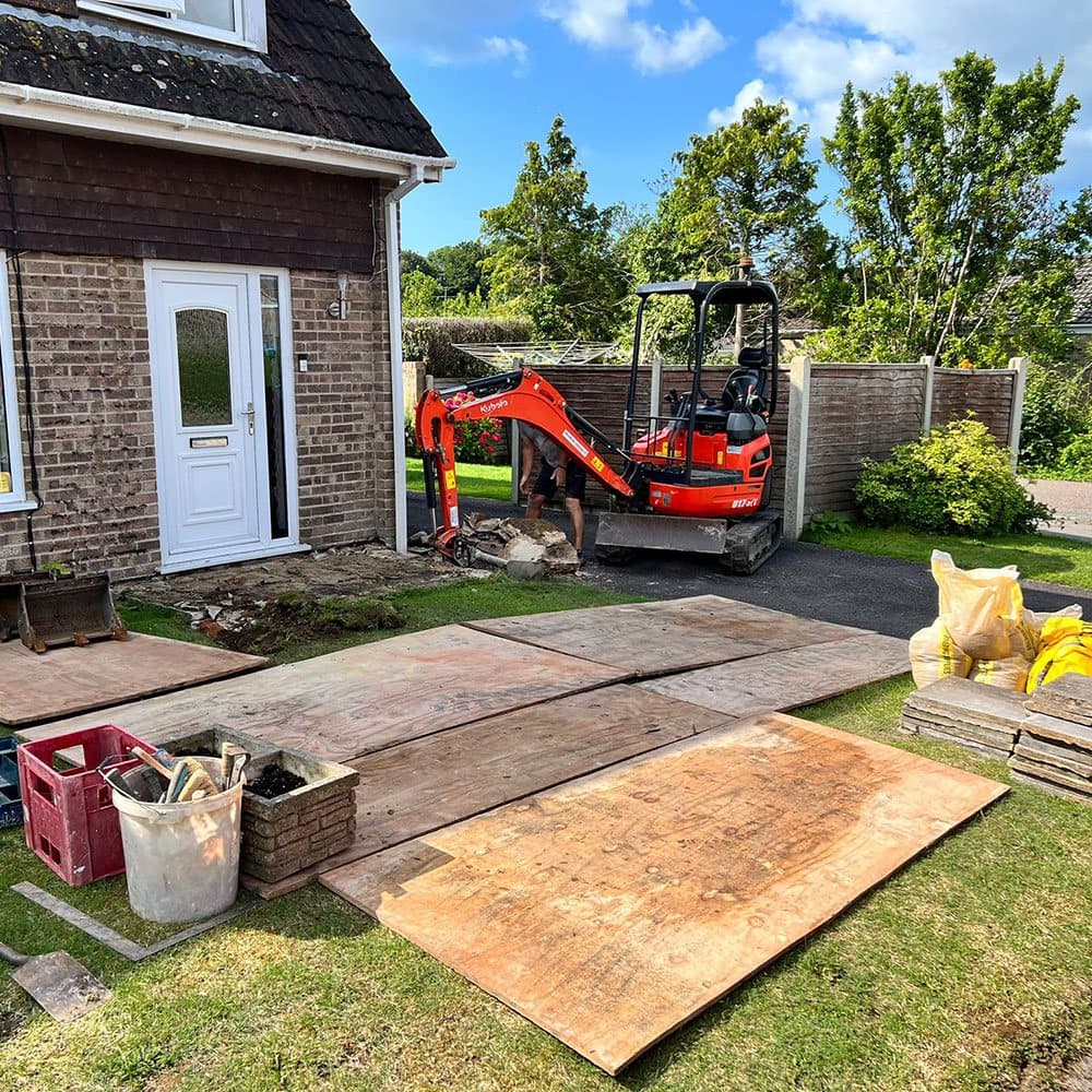 Porch and driveway by WCS Building Services in East Devon
